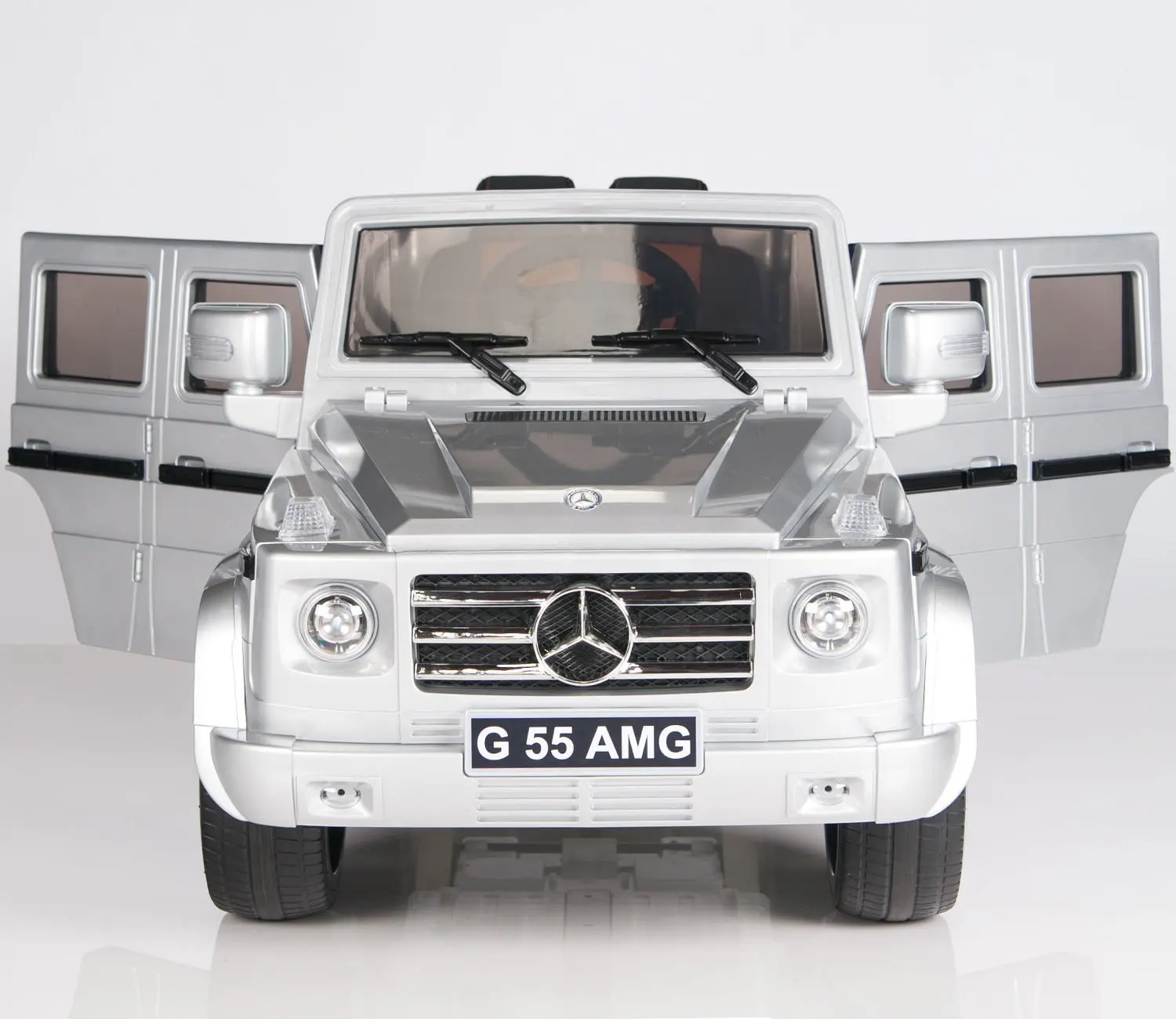 Kids Ride On Car Licensed Mercedes Benz G55 Amg Suv 12v Powered Wheels Remote Control Electric Toy Car For Kids With Remote Music Lights Leather