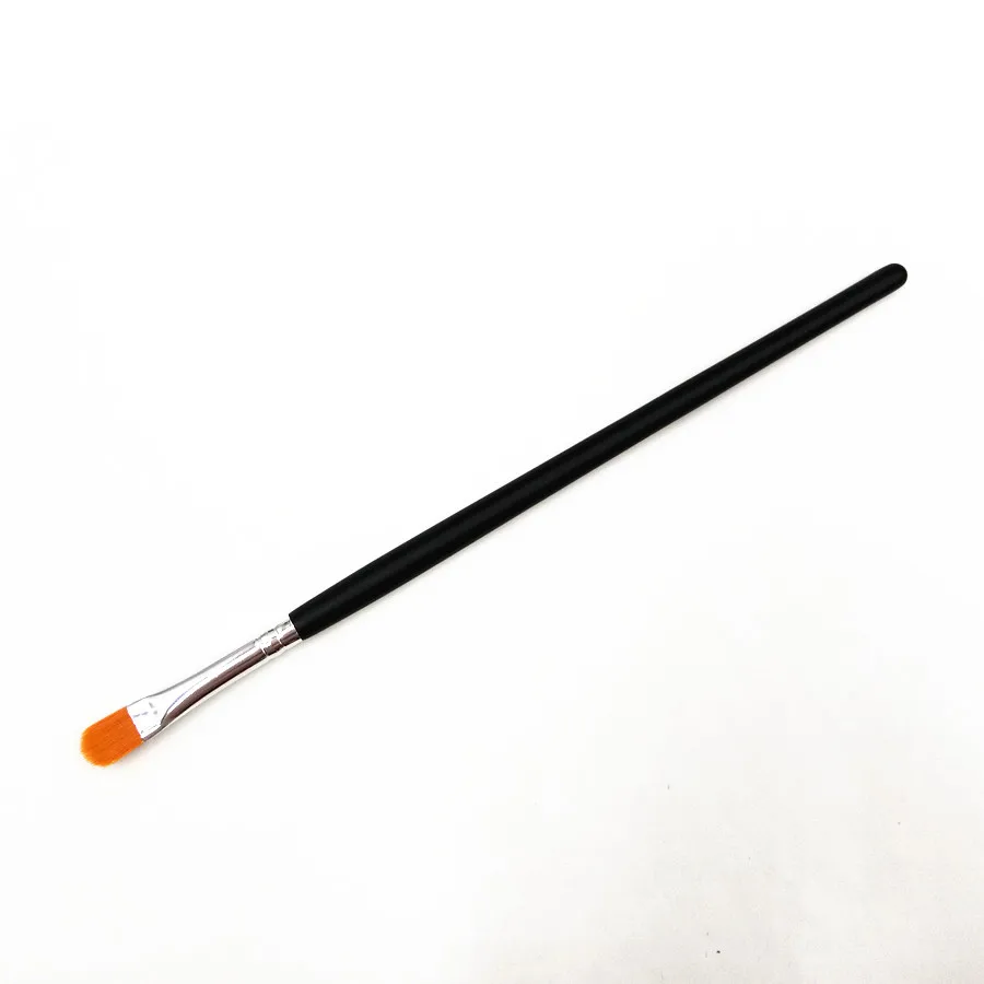 Women Make Up Long Wood Handle Natural Yellow Synthetic Flat Concealer