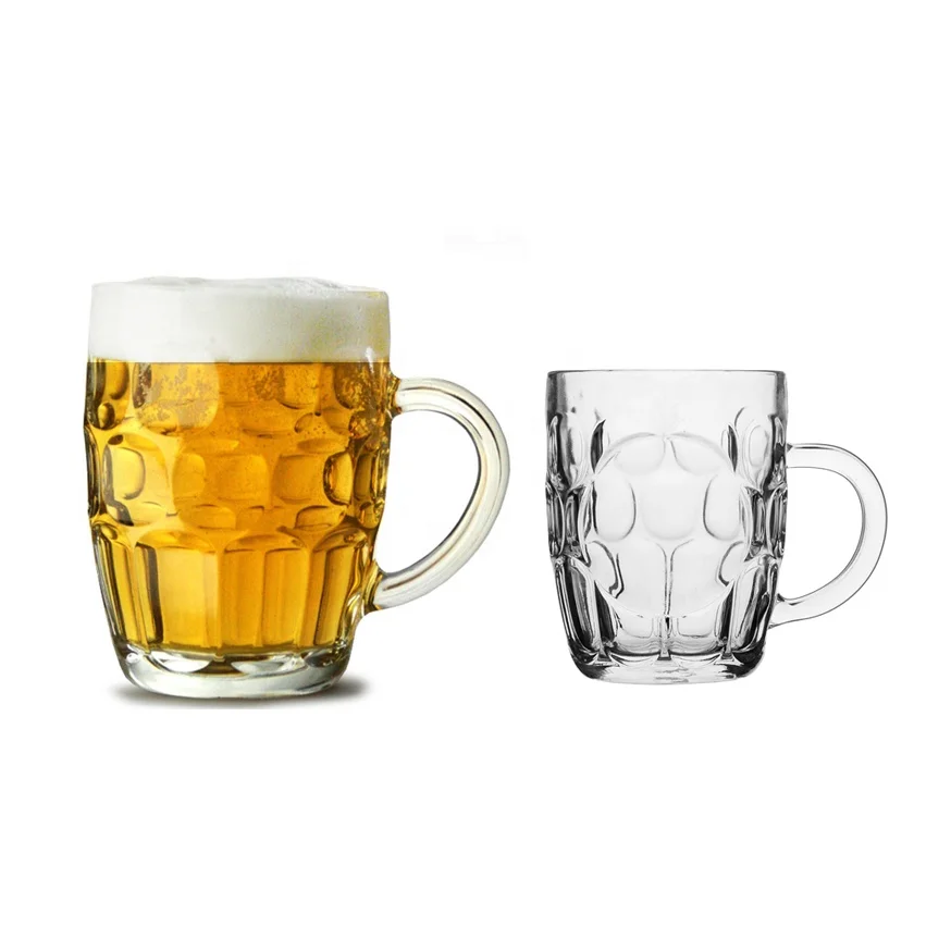 Wholesale Custom Dimple Beer Glass Mug / Customized Beer Steins For
