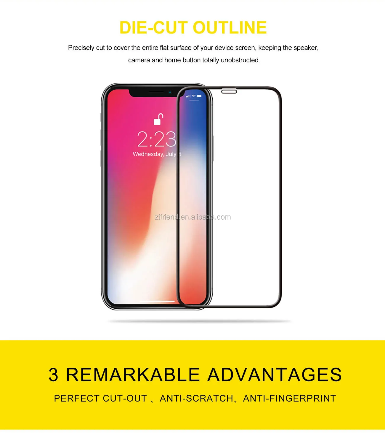 mobile phone accessories  3d glass tempered screen protector with easy install tool for iphone X xs max xr 6 6s 7 8 plus