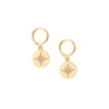 dangle north star earring for women 2018 Christmas gift factory customize wholesale brass 925 sterling silver jewelry
