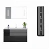 Custom Combo Wall Mount 36 Inch Black Bathroom Vanity Cabinet Kit