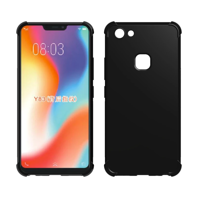 Transparent Shockproof soft Tpu cover case For Vivo Y83