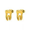 Spanish Style Unique Man Earring Stainless Steel Funny Tooth Earrings Studs