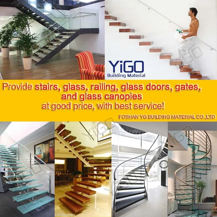 aluminum stair stringers/wood staircase treads