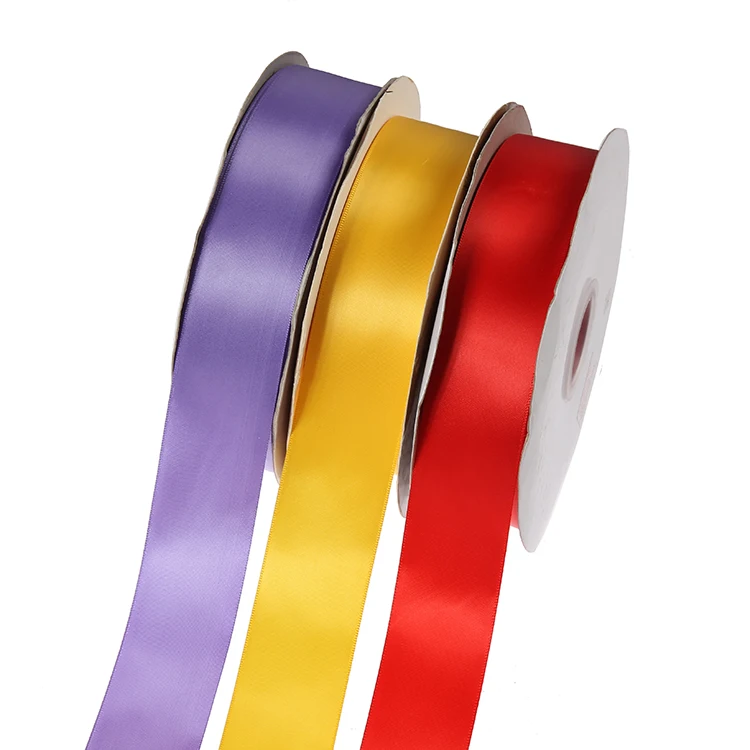 

Stock wholesale 3/4inch 2cm solid color 100% polyester ribbon satin ribbon, 196 colors to choose