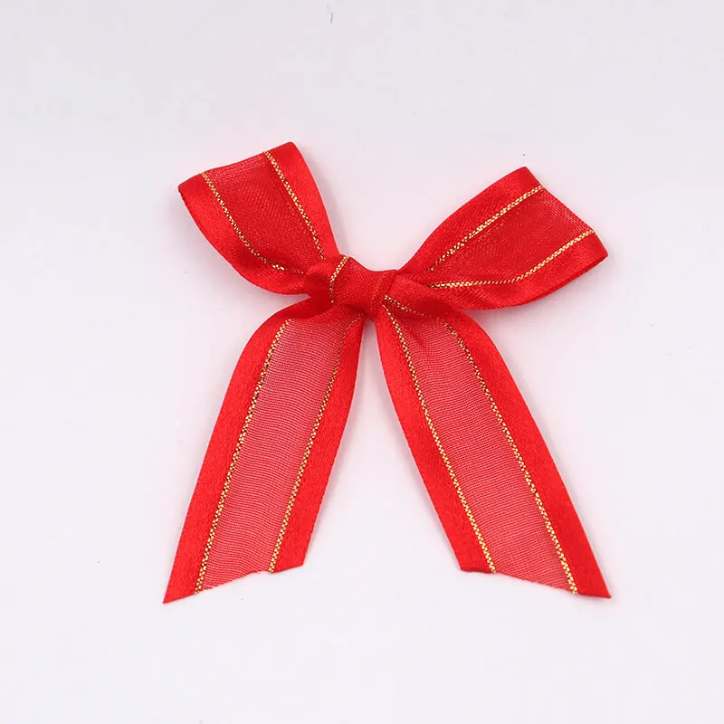 red organza ribbon bow