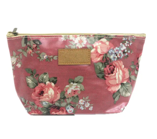 

wholesale waterproof cosmetic laminated canvas promotional travel makeup bags