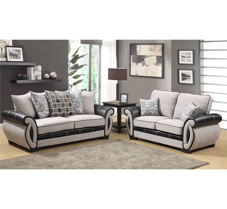 Modern best white cloth leather sectional sofa