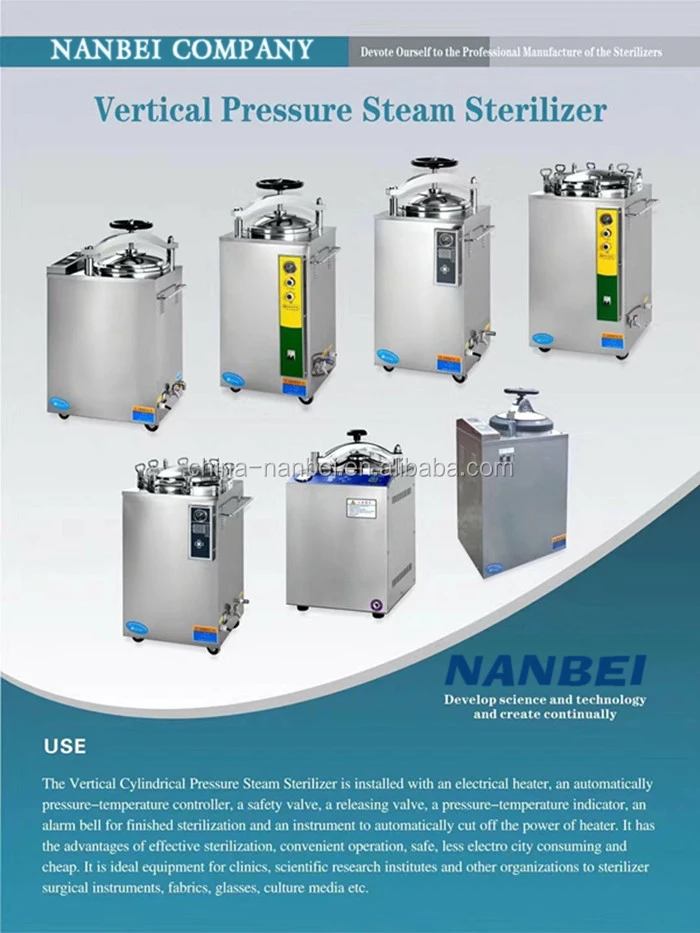 Micro portable pressure steam sterilizer medical autoclave
