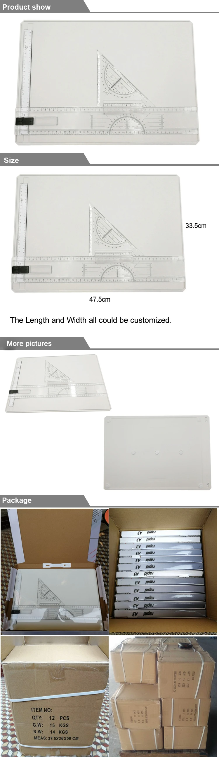 Professional Engineer A3 Pp Plastic Drawing Board Buy Drawing Board,Plastic Drawing Board