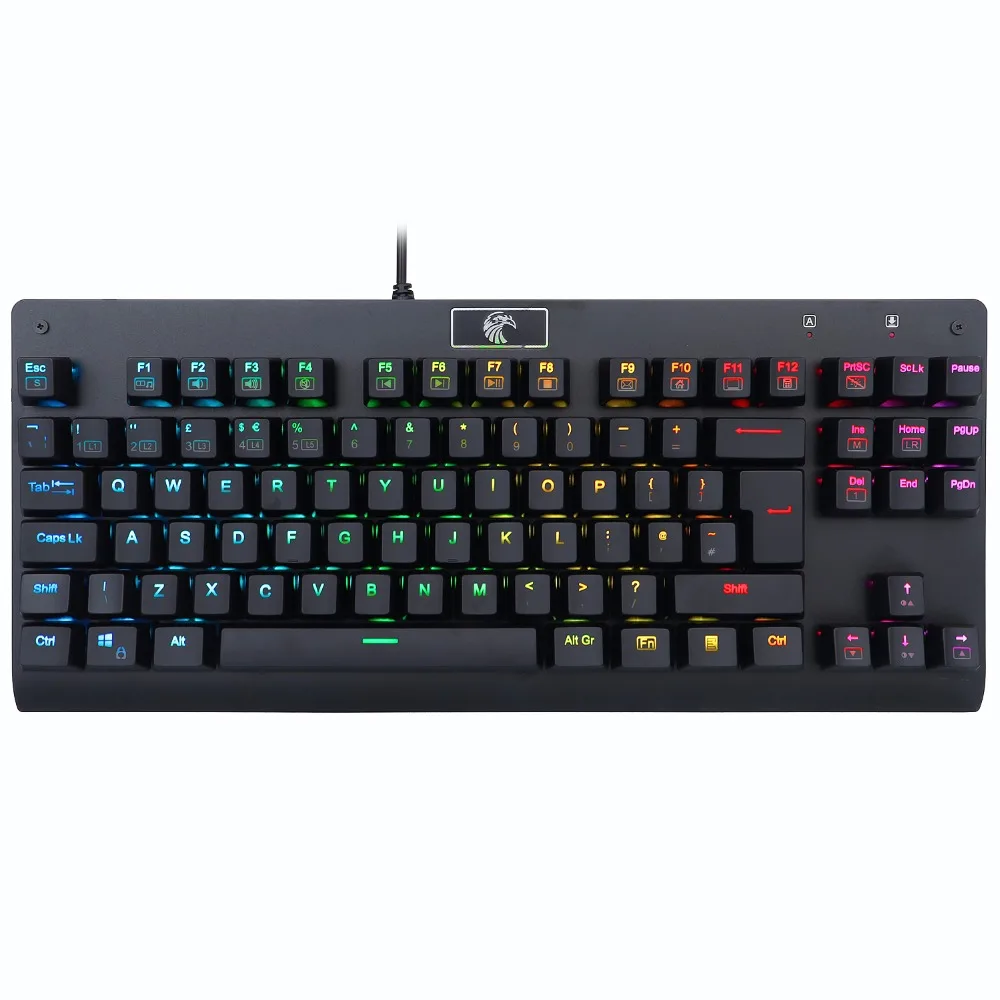 

E Element Z77 RGB 87 Keys USB OEM Mechanical Gaming Wired Keyboard, Black