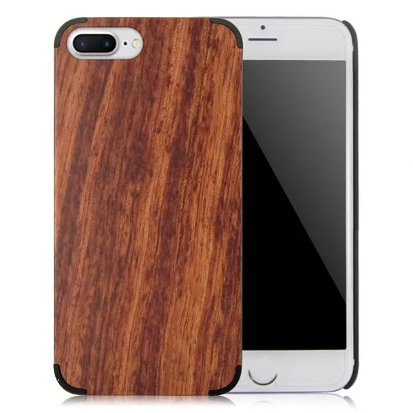 

Four rounded corners PC substrate wood case for iphone 6plus/7plus