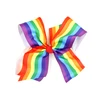 HD-008-WXG READY TO SHIP Yihong Ribbon colorful clip bows ,rainbow bow headband many size available