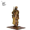 handmade living size bronze statue arab arms merchant hand holding dagger on carpet BST-11