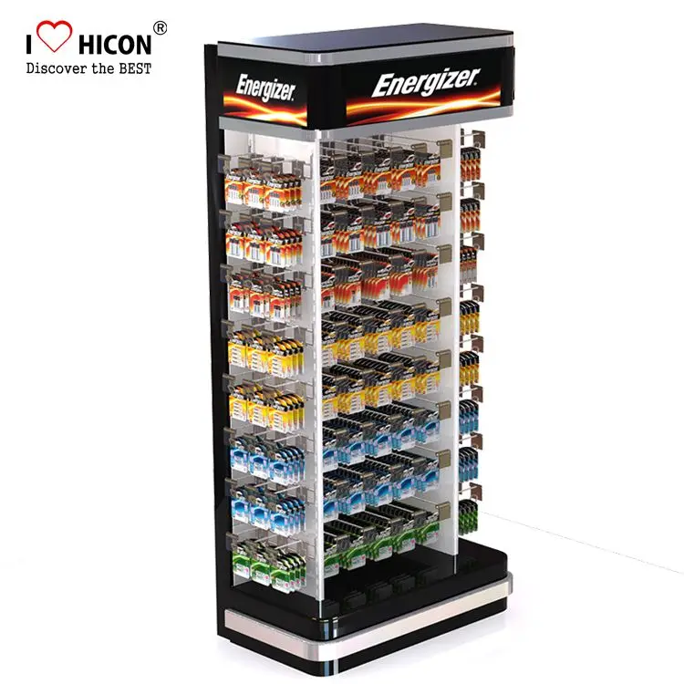 Functional Black Metal Floor Cell Phone Accessories Charger Display