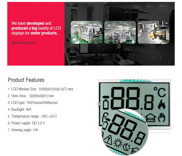 2.26" monochrome 16x2 character oled display panel