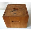 Country vintage solid wood square ice bucket for home, party or bar use