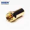 180 Degree gold plated plug male F to male PAL adapter for antenna
