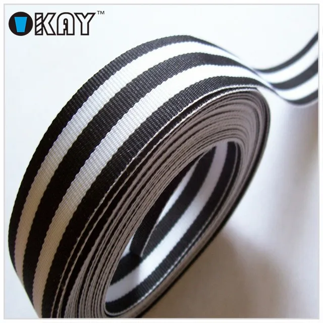 Black And White Striped Ribbon Wholesale Double Sided - Buy Black And ...