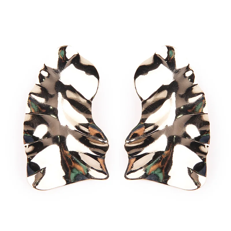 

Irregular alloy hammered studs earrings designs, N/a