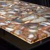 Moreroomstone gemstone furniture side lamp table top