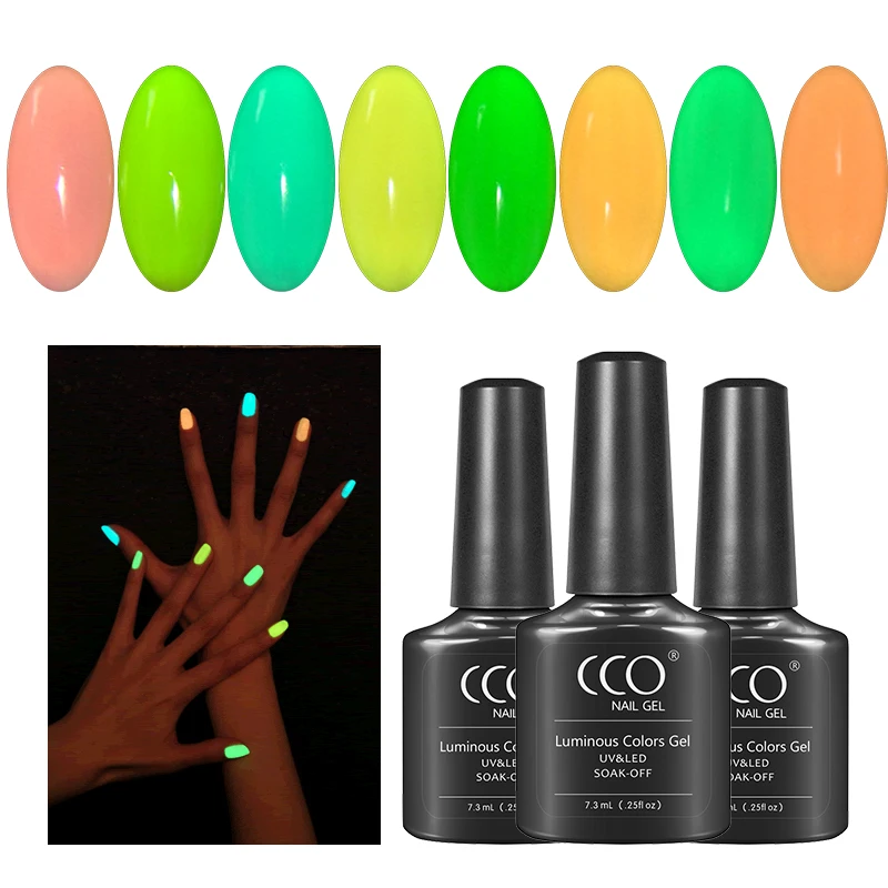Cco 7.3ml Cheap Uv/led Soak Off Glow In The Dark Nail Polish Gel Buy