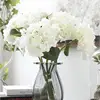 Artificial Hydrangea Flower single Silk Hydrangeas with two leaves for Wedding Centerpieces Decorative Flowers hydrangea
