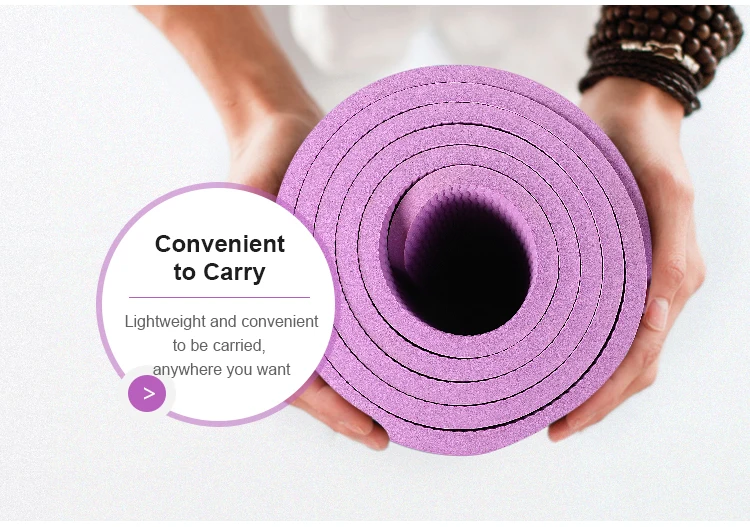 Manufacturer durable eco friendly double layer yoga mat tpe 8mm