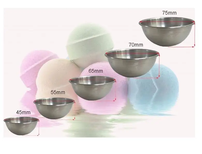 Hollow 304 Stainless Steel Half Sphere 1inch 2 Inch 3 Inch Bath Bomb