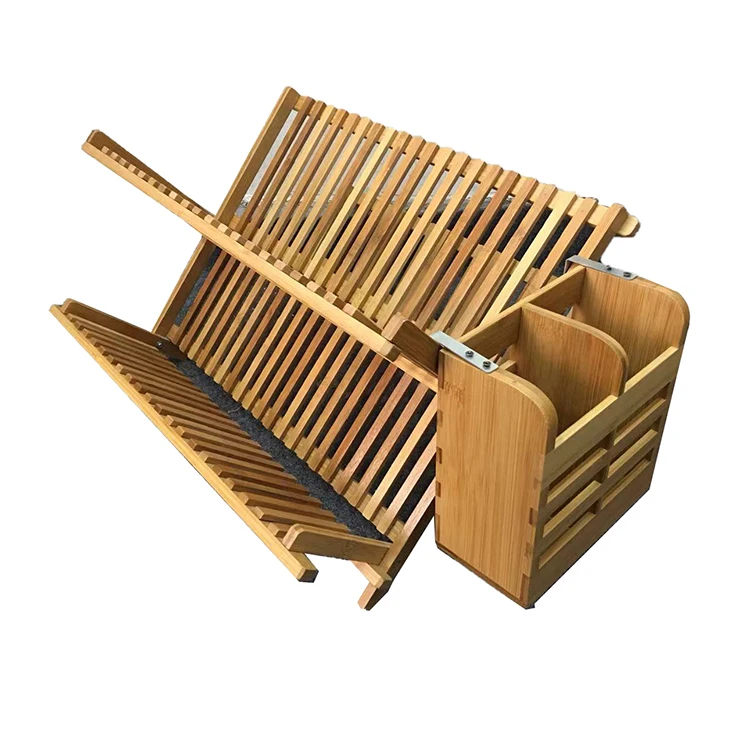 

Wholesale Natural Bamboo Dry Collapsible Dish Rack, Customized