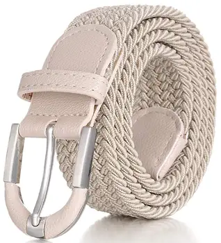 mens tan woven belt