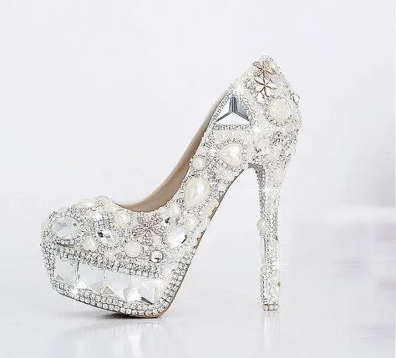 Buy Luxury Heels Party Shoes Dance Shoes Ivory Wedding Bridesmaid