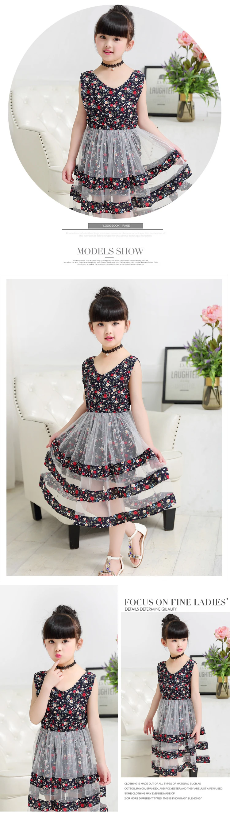 2017 summer indian children wear teen girls easy smocked wedding party dresses clothing kids clothes