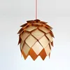 Modern Handmade OAK Wooden Pinecone Lights Hanging Pine Cone Wood Pendant lamp