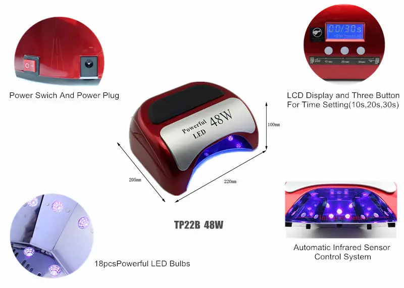 uv lamp professional nail systems ccfl led 48w