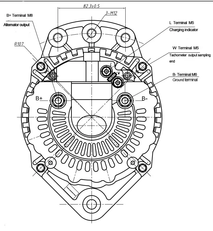 Jfz5910 Car 56v 200a Alternator For Bus 56v 10kw Permanent 56vdc