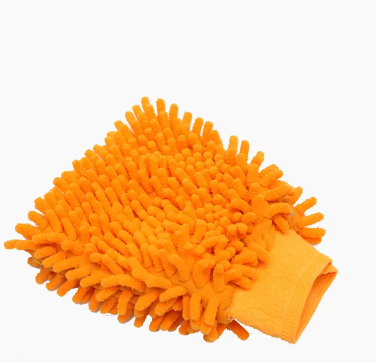 High Quality One-Sided Waterproof Car Wash Mitt Microfiber Chenille Cleaning Glove