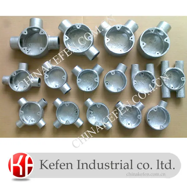 BS4568 galvanised electrical wiring conduit box & malleable iron ...