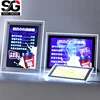 Table standing led light box menu display magnetic crystal led light box for price list