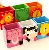 QS brand custom cartoon animal shape children multifunction wood single pencil holder