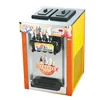 Commercial Restaurant Equipment Orange 3 Flavors Table Top Soft Ice Cream Making Machine