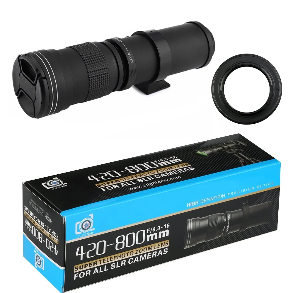 

420-800Mm Telephoto Zoom Lenses, Black