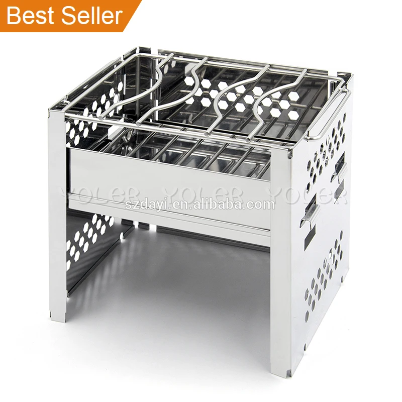 

Outdoor Stainless Steel Wood Burning Camping stove with factory