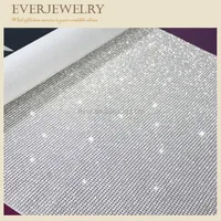 

120*45 2mm/3mm/4mm Silver Glass Rhinestone Sheet /Hotfix Aluminum