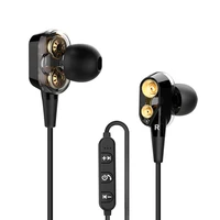 

ALWUP headphones wireless, bluetooth earphones double dynamic drivers with Mic in ear earbuds V5.0 hybrid headset microphone