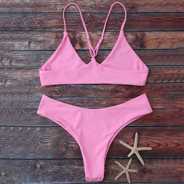 Sexy Women Swimsuit Micro Bikini Set Bathing Suits With Halter Strap ...