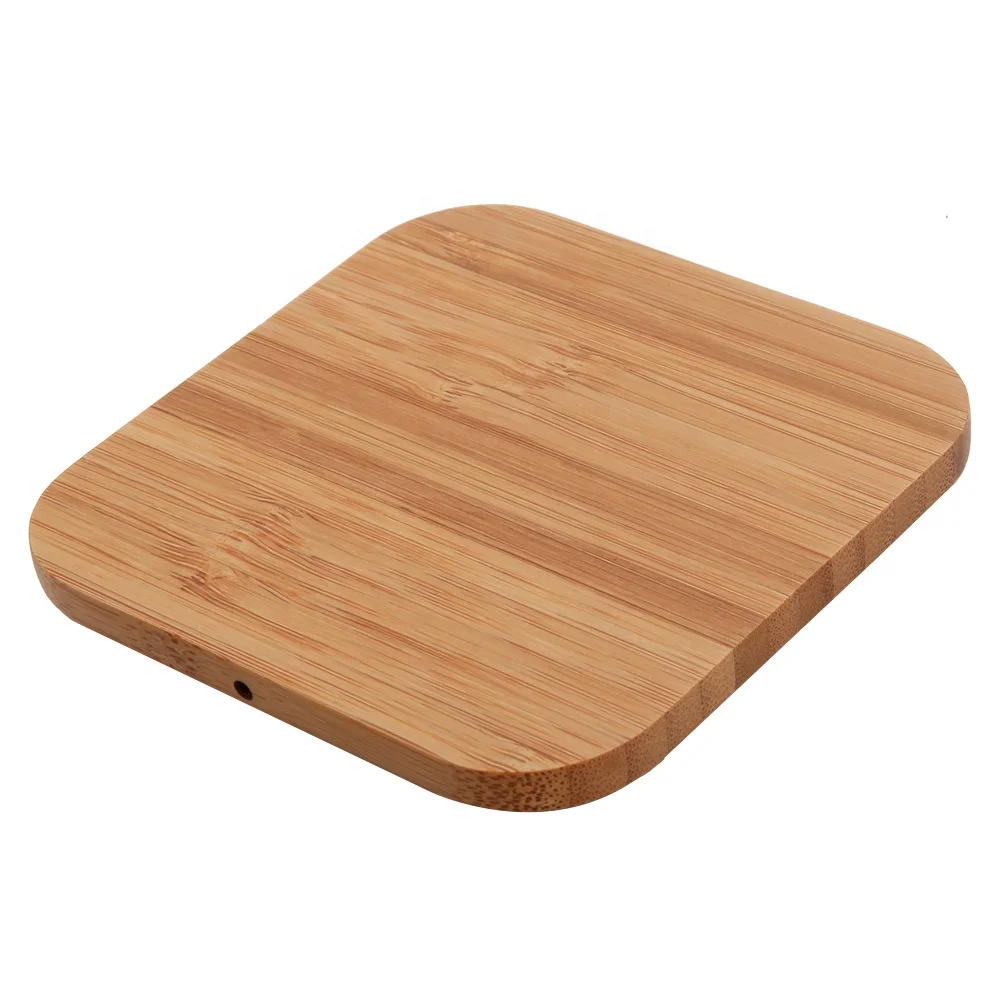 

Ultra Slim Bamboo Wood Fast Charger Pad Custom Logo 10w 15w 30W 35W Qi Wireless Wooden Plate Phone Chargers