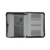 table pc cover leather portfolio folder with zipper closure
