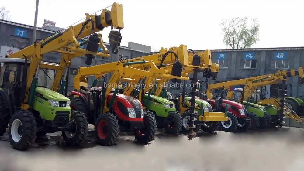 Electric Pole Installation Machine With Hand Earth Small Tractor China
